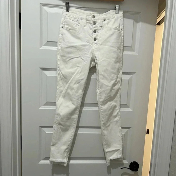 Madewell high rise skinny 10” white jeans - Picture 1 of 10